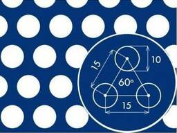 Лист перфорированный AISI 304 10-15/1,0-1,5/1000x2000