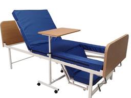 Ліжко медичне з функцією кардіо-крісла зі столиком і матрацом