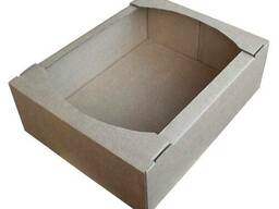 Лоток кондитерский 369х278х92 бурый