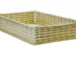 Лоток плетеный из лозы для продуктов В8х33х24,5 см
