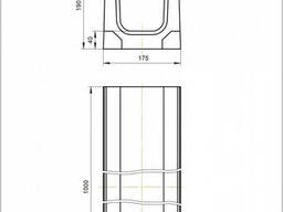 Желоб для водоотвода бетон DN100 H190