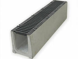 Желоб бетонный для стока воды DN150 H250 класс D400 чугунная решетка