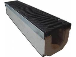 Лоток водоотводный бетонный ЛВ 11.20.18 с решеткой щелевой чугунной (комплект)