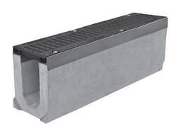 Лоток водоотводный SUPER ЛВ-11.20.27 бетонный с решеткой щелевой чугунной ВЧ