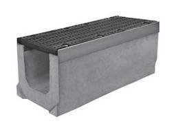 Лоток водоотводный ЛВ-20.30.30 бетонный с решеткой щелевой чугунной (комплект)