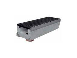 Лоток водоотводный SUPER ЛВ-20.30.23 бетонный с вертикальным водосливом с решеткой щелевой