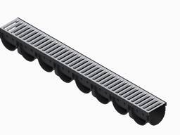 Лоток водовідвідний пластиковий ЛВ-10.11,5.5,5 з решіткою сталевою