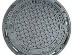 Люк чугун. лёгкий «Л» с з/у (75кг) (Ø кр.620; осн.770, h-90)