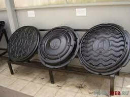 Люк чугун. тяжёлый "Т" (СО600) с з/у (74кг) (Ø кр. 640. ..