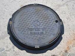 Люк чугун. сред. «С»(В-125)4уха с з/у фл. (77кг)Øкр650осн770h95