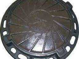 Люк чугунный тяжелый канализационный тип В-Б цена купить