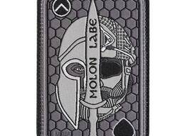 M-Tac нашивка Molon Labe Ace жаккард серая
