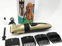 Машинка триммер для стрижки животных собак / котов на аккумуляторе с набором насадок Puppy