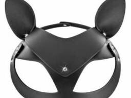 Маска кішки Fetish Tentation Adjustable Catwoman Diamond Mask під шкіру, Чорний