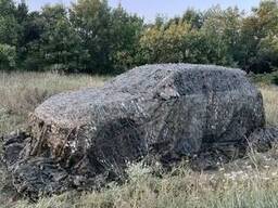 Маскировочная сетка зелёная с коричневым для автомобиля, пикапа, внедорожника и...