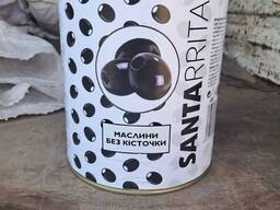 Маслины без косточек черные ТМ Santarrita 3 кг