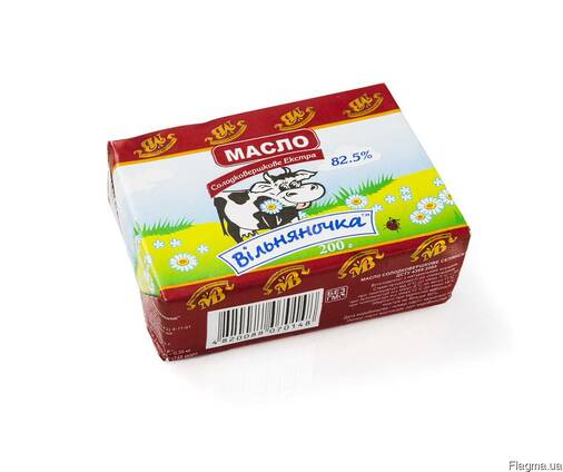 Масло сладкосливочное "Экстра" 82,5% в пачках по 200 г