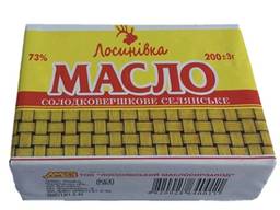 Масло солодковершкове “Лосинівське” 73% (фасоване)