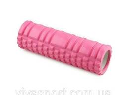 Массажный ролик для йоги и фитнеса, цвет розовый