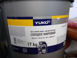 Мастило YUKO Солідол Жировий 17 кг (відро 20 л. ) ПЕ