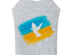 Майка для собак Waudog Clothes Флаг XS22 Серая (291-0229)