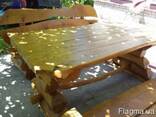 Мебель стол лавки качели c дуба садовая оригинальная ручной - фото 3