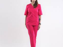 Медицинский костюм Лина , Цвет розовый , в наличии, медицинская спецодежда