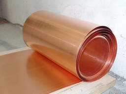 Лента медная, медь кровельная М1, 0,55х670 мм, купить, цена,