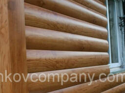 Металлический сайдинг 370 мм блок-хаус золотой дуб