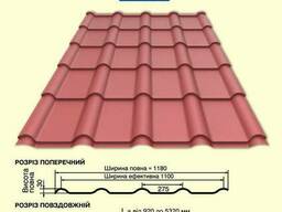 Металлочерепица Blacy Pruszynski крон 400 0.45 мм. PEMA. ..
