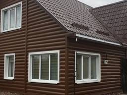 Металлосайдинг блок-хаус "Дуб Венге"