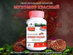 Микродозинг Мухомора 〉Лучший грибной порошок красных шляп в Украине, капсулы по 500 мг