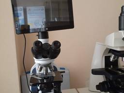 Микроскоп тринокулярный мікроскоп оптика на бесконечность, с камерой WiFi , новый