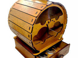 Мини-бар Бочка с рюмками