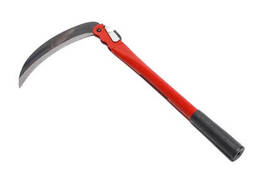 Мини коса складная ручная подкосок серп садовый с красной ручкой 50 см