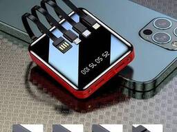 Mini Power Bank 30000mAh чотирипровідний надшвидкий зарядний пристрій чорний