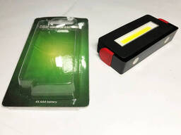 Мини-прожектор COB с магнитом (работает на батарейках), фонарь кемпинговый, фонари для. ..