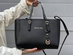 Містка модна жіноча сумка екошкіра Michael Kors Shopper Black TR00017