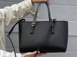 Містка модна жіноча сумка екошкіра Michael Kors Shopper Black TR00017 - фото 1