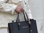 Містка модна жіноча сумка екошкіра Michael Kors Shopper Black TR00017 - фото 2