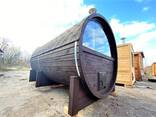 Mobile sauna barrel made of turnkey timber 6.5x2.15m Fasssauna-6.5 from the. .. - фото 3