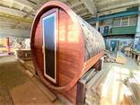 Mobile sauna barrel made of turnkey timber 6.0x2.15m Fasssauna-6.0 from the. .. - фото 2