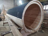 Mobile sauna barrel made of turnkey timber 6.5x2.15m Fasssauna-6.5 from the. .. - фото 2