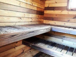 Turnkey mobile quad sauna barrel 2.4x5.0m from Thermowood Production