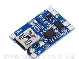Модуль заряда TP4056 для Li-ion аккумулятора 5V 1А вход mini USB с функцией защиты. ..