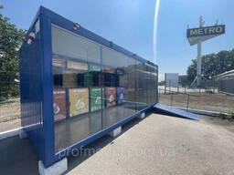 Модульна будівля з панорамним склінням 6х2.4м