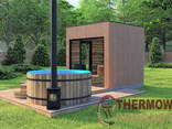 Modular mini sauna 2.3x2.3m Gartensauna-17 from Thermowood Production turnkey from the. .. - фото 3