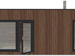 Модульно-каркасная сауна 8,0х3,5м Gartensauna-54 от производителя Thermowood Production