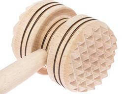 Молоток для отбивания мяса круглый деревянный 30 см