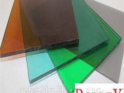 Монолитный поликарбонат s=2 мм бронза, чёрный, опал, синий, зелёный, 6100